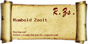 Rumbold Zsolt névjegykártya